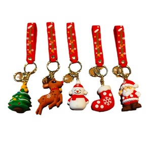 Bán Buôn Tùy Chỉnh PVC Dây Đeo Cổ Tay Keychain Sang Trọng Giáng Sinh Trang Trí Phim Hoạt Hình Cao Su Keychain UV In Ấn Cho Quà Tặng Khuyến Mãi - Product Image 5