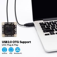 Webcam PC UHD 5 Mégapixels Aptina MI5100, module de caméra vidéo mini USB2.0 UVC sans pilote pour la numérisation de documents / passeports / cartes d'identité