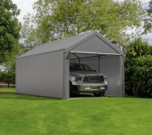 Abri de <span class=keywords><strong>voiture</strong></span> pliable portable robuste 12x20 avec structure métallique, <span class=keywords><strong>tente</strong></span> de <span class=keywords><strong>garage</strong></span> extérieur <span class=keywords><strong>pour</strong></span> stationnement de voitures OEM ODM - Product Image 2