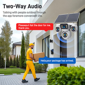 Rscamtom 4G IP PTZ năng lượng mặt trời cctv máy ảnh 4 ống kính ngoài trời hệ thống an ninh máy ảnh CMOS Pan-Tilt Sim Thẻ truy cập aov năng lượng mặt trời máy ảnh - Product Image 4