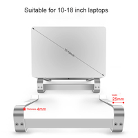 Support d'ordinateur portable pliable, accessoires pour ordinateur portable, support de bureau portable, rangement, support d'ordinateur portable réglable en aluminium