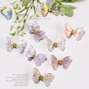 3D блестящая Летающая бабочка в форме циркона для ногтей, очаровательные Стразы для изготовления ювелирных изделий, бабочка для ногтей