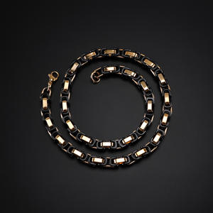 Kalung Pria Trendy 2025 Desain Hip-Hop Kuba yang Dominan, Perhiasan Musim Panas Berlapis Emas Model Kaisar Bizantium - Product Image 2