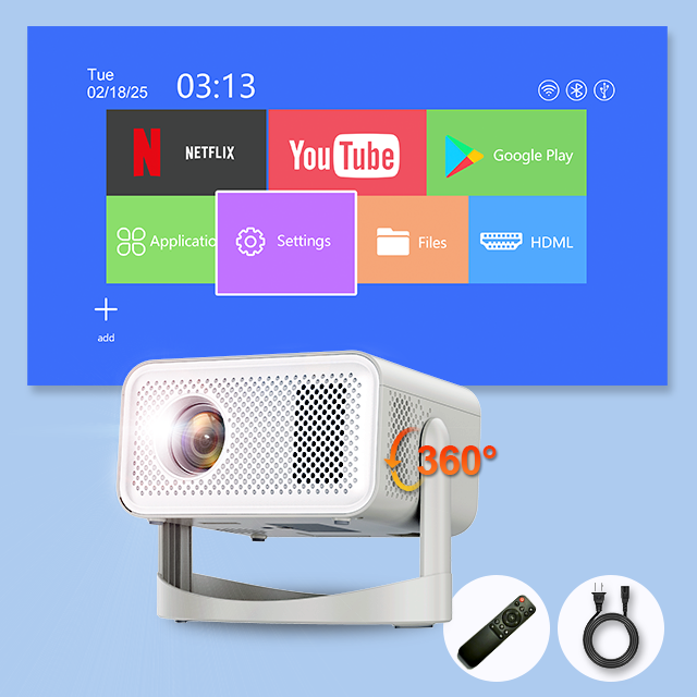 Original Projector Supports 1080P Decoding Android 11.0 Portable LCD Projector Wifi Smart Projector