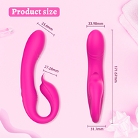 Y.Love Jouets Vaginaux Doux pour Femmes, Stimulateur Clitoridien et Point G, Vibromasseur Double Embout en Silicone Liquide de Qualité Alimentaire