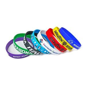 Pulsera de silicona con logotipo o texto personalizado profesional ecológico - Product Image 1