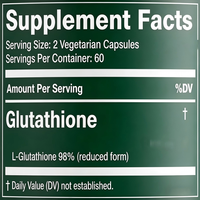 Capsules de glutathion réduit personnalisées en usine, haute concentration, supplément non-OGM hautement purifié à 98%+, OEM/ODM disponible