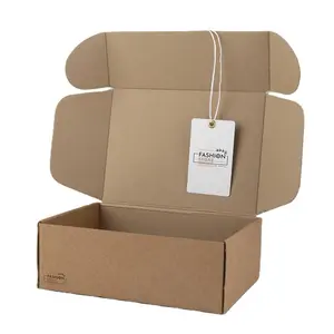 Cajas de cartón corrugado para regalo, Logo personalizado, embalaje de embalaje Kraft, para ropa