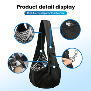 Sac de transport pour animaux de compagnie OEM personnalisé, bandoulière réglable, sac à main portable pour <span class=keywords><strong>chien</strong></span> et chat, idéal pour les voyages en extérieur - Product Image 4