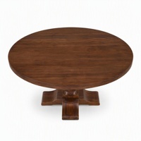 Table de salle à manger ovale rustique en bois massif, structure en pin KD, pour banquets de luxe, événements, mariages, fournitures pour fêtes