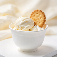 Gobelet à dessert jetable en pulpe de canne à sucre avec couvercle blanc en forme de dôme, compostable, biodégradable, pour crème glacée, yaourt, mousse, fruits, emballage