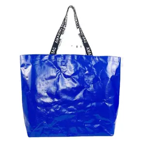 संभाल के साथ पारदर्शी पीपी बुना बैग टुकड़े टुकड़े में पीपी बुना बैग शीर्ष गुणवत्ता शॉपिंग बैग बुना