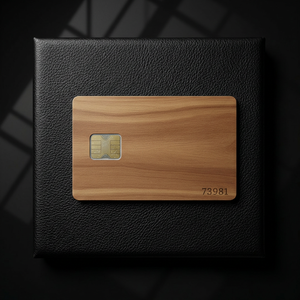 Wooden RFID <b>Access</b> <b>Card</b> NTAG215 Chip NFC Mini Tag for Hotel Room <b>Control</b> - Product Image 2