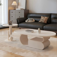 Table basse moderne décontractée en bois massif blanc de style luxueux avec tiroir de rangement, niveau E1, petite table pour appartement, salon, meubles de maison