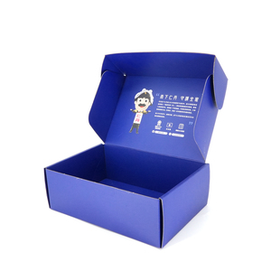 Boîte d'expédition personnalisée écologique de couleur bleue imprimée pour vêtements et documentation - Product Image 5