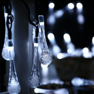 30 LEDs Outdoor String <strong>Lights</strong> <strong>Solar</strong> <strong>Powered</strong> <strong>Fairy</strong> <strong>Light</strong> Waterdrop <strong>Solar</strong> String <strong>Light</strong> - Product Image 5