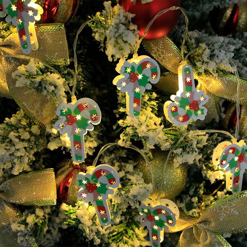 Canne de Noël 1,5 m 10 lumières