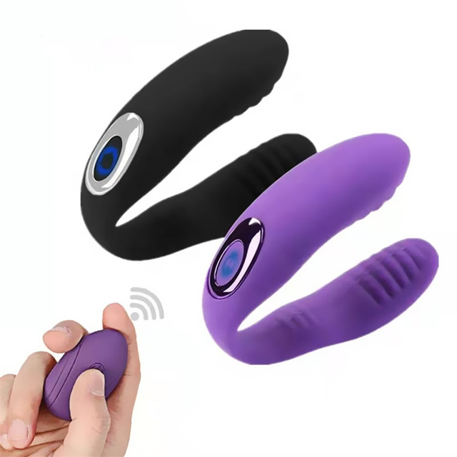 Rechargeable 10 Frequency Sex Toys Couple Vibrator Remote Control U Shape Vibrator for Masturbating