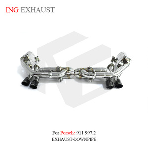 ING997 Scarico per Porsche 997.2 Catback 2005-2012 911 997 3.6 3.8 Carrera Targa 4 4S Scarico Catback in Acciaio Inox con Valvola - Product Image 5