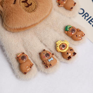 Kapibala sarung tangan rajut, sarung tangan rajut lima-jari nyaman Mink bayi bulu hangat dan dingin untuk bersepeda dan bepergian 2025 - Product Image 5