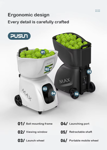 Newchance PT-MAX Tennis Ticket Machine Professionnel Pitching Machine Intérieur Stade Trainer ABS pour L'apprentissage et La Formation - Product Image 5