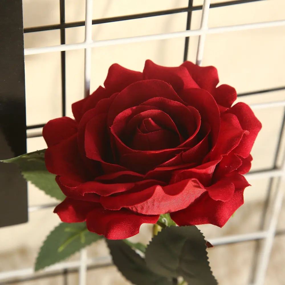 8Cm 30Cm Steel Enkele Kop Kunstbloemen Rose Bruiloft Voor Diy Bruidsboeket Huisdecoratie Mw03336
