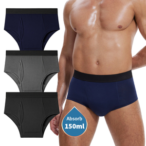 Culotte d'Incontinence <span class=keywords><strong>Urinaire</strong></span> <span class=keywords><strong>pour</strong></span> <span class=keywords><strong>Homme</strong></span>, Coton Bambou Imperméable, Sous-vêtement Lavable <span class=keywords><strong>pour</strong></span> Hommes Âgés Adultes, Boxer d'Incontinence - Product Image 1