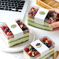 Emballage professionnel transparent pour gâteaux, idéal pour les boulangeries et les commerces