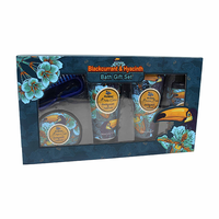 Coffret cadeau de bain rose vintage dans une boîte en fer blanc Emballage de soins personnels de beauté