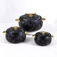 Ensemble de casseroles isothermes 3 pièces (1L, 2L, 3.5L) avec couvercle de boîte repas pour maintenir au chaud et conserver les aliments