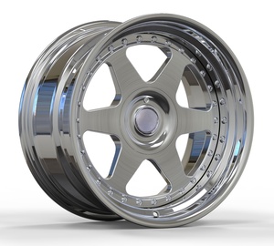 Bku สเต็ปลิปปลอมแปลงแบบ2ชิ้นสำหรับเมอร์เซเดส W116 <span class=keywords><strong>W124</strong></span> W160 W126 W114 C126ล้อแม็กขนาด5x112ล้ออัลลอยขอบล้อ<span class=keywords><strong>18</strong></span> 17นิ้ว Jante - Product Image 1