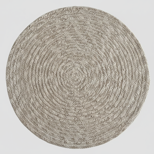 Modern 15 Inch <b>Round</b> Solid Cotton Braided Eco-Friendly Anti-Slip Customizable <b>Placemats</b> for Home Wedding Banquet Party Use - Product Image 2