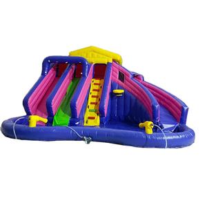 Castillo hinchable para niños, parque acuático al aire libre, con tobogán de piscina, a la venta - Product Image 2