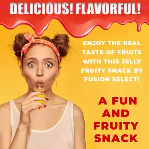 MINICRUSH Jello Snacks Sweet Jelli Fruits Juice Candy Fruit Shape Bulk Pudding Halal Fruit Jelly