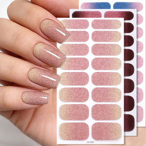 Pegatinas de <span class=keywords><strong>Uñas</strong></span> Francesas Personalizadas, Ecológicas, No Tóxicas, con Acabado Brillante Plateado, Diseño de Danza del <span class=keywords><strong>León</strong></span> con Purpurina Dorada, Sin UV - Product Image 4