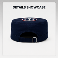 Gorra Cadet Personalizada con Visera Plana, Parche de Letras con Ancla, Gorra de Pintor con Visera Plana, Gorra Retro de Moda Urbana, Personalización de Fábrica