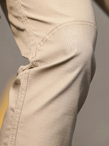 Dropshipping Comfy Outdoor Mountaineering Cargo Pants for Men - Solid Color, Drawstring Waist, Casual Style, Breathable Fabric - Product Image 3