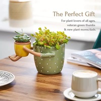Jardinières en résine couleur ail, pots de fleurs d'intérieur vintage avec trous de drainage, pots doubles en un, cadeau créatif pour les amateurs de jardin