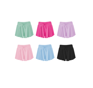 Pantalones cortos deportivos de seda ultrasuave para <span class=keywords><strong>niñas</strong></span> pequeñas, mallas de tenis de ciclismo para Yoga que absorben el sudor ligeras y transpirables - Product Image 1