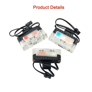 Tự động xe dẫn thanh ánh sáng cho xe nhấp nháy ánh sáng màu đỏ màu xanh hổ phách trắng đèn flash cảnh báo lưới tản nhiệt ánh sáng 12/24V loại đèn - Product Image 3