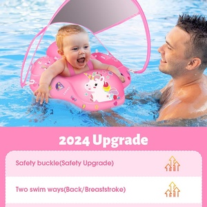 Flotador de Natación para Bebés con Toldo de Protección Solar, Apto para Bebés de 3 a 36 Meses - Product Image 3