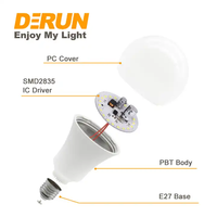 Skd Luz de alta potencia E27 B22 Base 5W 9W 12V 15W Bombilla Led T Piezas de materia prima Bombillas LED A SKD A60,