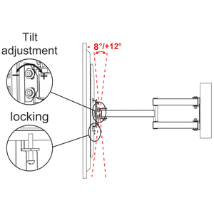 Focusmount cánh tay dài nghiêng xoay chuyển động đầy đủ điều chỉnh phổ Tường TV <span class=keywords><strong>LCD</strong></span> Wall Mount <span class=keywords><strong>Bracket</strong></span> cho <span class=keywords><strong>37</strong></span>-75 inch TV - Product Image 5