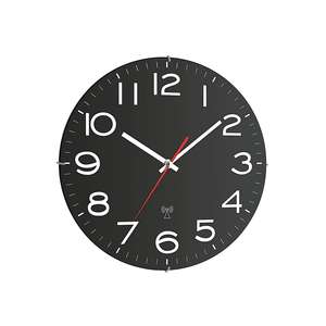 TFA Dostmann TFA Funk-Wanduhr Batteriebetrieb 31cm Schwarz - Product Image 1