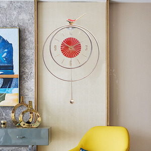 Nordic Style Wall Clock Round Analog Silent Battery Powered Living Room Home Decoration - Product Image 1