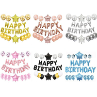 Ensemble de Décoration de Ballons pour Fête d'Anniversaire, Décoration de Fête Festive, Ballon en Latex, Ballon en Aluminium
