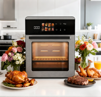 Four à friteuse à air chaud numérique tout-en-un de grande capacité 16L en acier inoxydable sans huile, vente chaude pour un usage domestique ou en restaurant