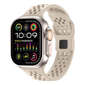Cinturino in Silicone Traspirante con Fori per <span class=keywords><strong>Apple</strong></span> <span class=keywords><strong>Watch</strong></span> 38 40 46 41 42 44 <span class=keywords><strong>45</strong></span> 49MM, Cinturino Sostitutivo Anti-Sudore - Product Image 6