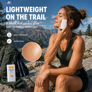 Protector Solar Vegano Invisible SPF 50 PA++++ para Piel Oscura, Orgánico, Sin Residuos Blancos, Seguro para Arrecifes, Barra Mineral Natural para el Rostro - Product Image 4