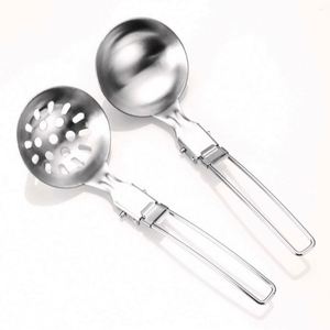 Utensilios de Cocina Portátiles de Acero Inoxidable 304 para Picnics al Aire Libre, Camping, Espátula para Saltear, Olla, Vajilla Plegable para Camping - Product Image 2